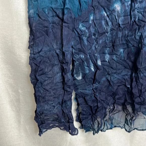 HABITAT  LIV blouse,women NEW! XS Blue,gauzy,crinkle,sheer,mesh,cowl - Picture 6 of 15